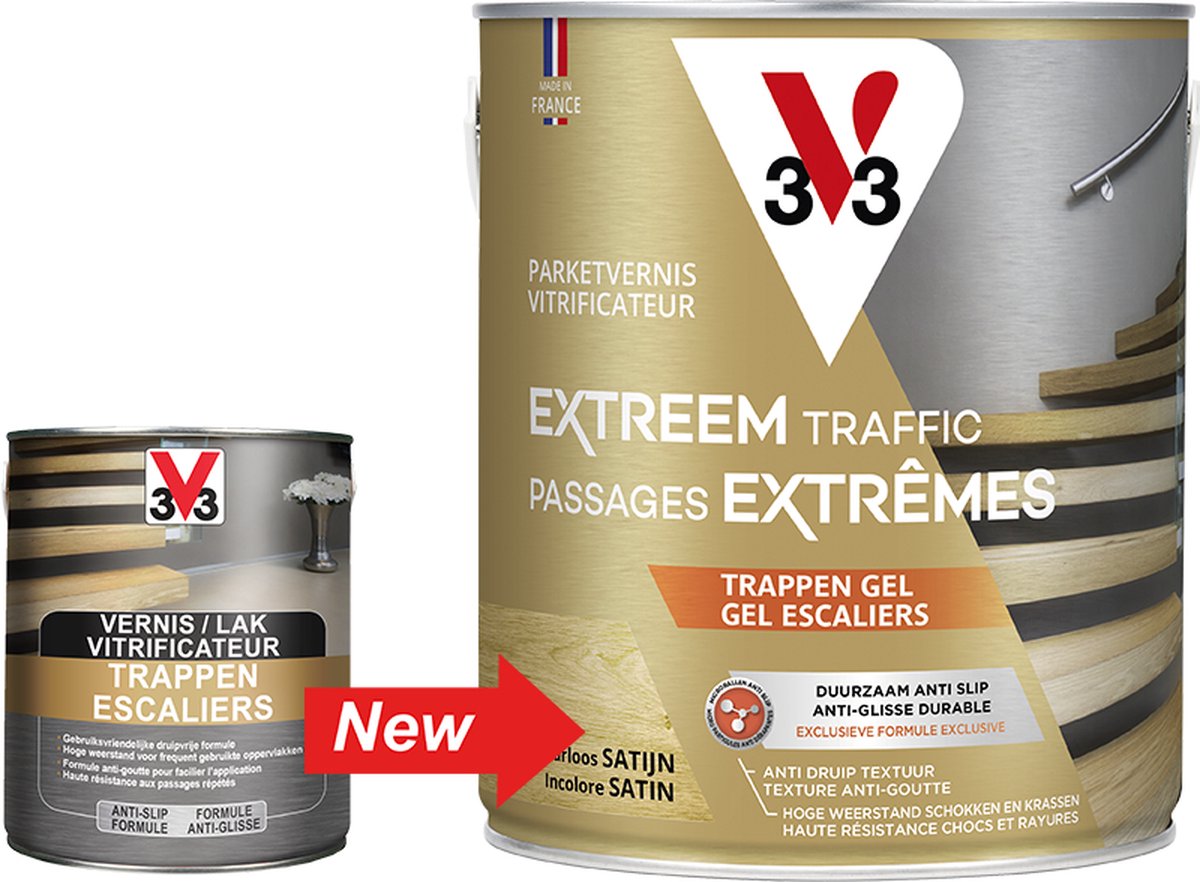 V33 Extreem Traffic Trap - Kleurloos - 2,5 l - Hoogglans - 12 m²/l