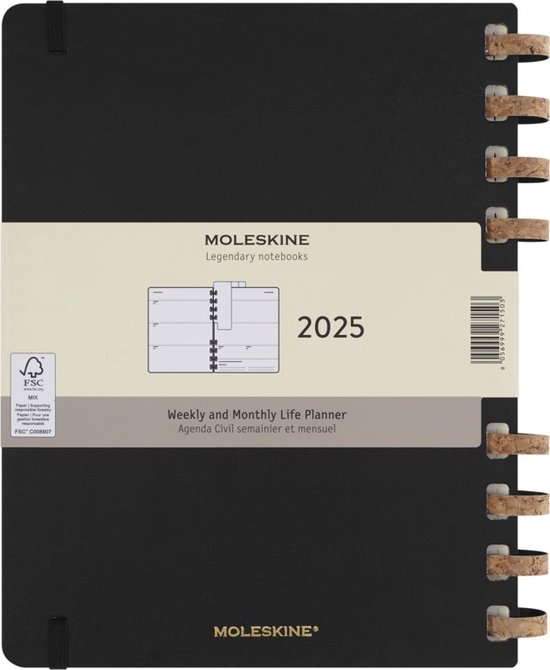 Moleskine 12 Maanden Agenda 2025 Life Spiral Week/Maand XL