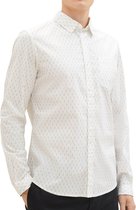 TOM TAILOR fitted printed stretch shirt Heren Overhemd - Maat XL