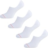 Undiemeister - Sokken - Sokken heren - Handgemaakt - 4-pack - Gemaakt van Mellowood - Footies - Chalk White (wit) - Anti-transpirant - 39-42