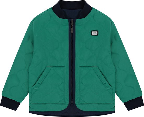 Stains and Stories boys reversible jacket Jongens Jas - deep sea - Maat 110