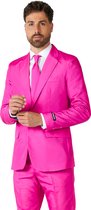 Suitmeister Pink - Heren Pak - Casual Effen Gekleurd - Roze - Maat XXL