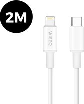 USB C Lightning Kabel - Oplaadkabel Apple iPhone Lightning naar USB C - 2 Meter Fast Charging Kabel iPhone - Wit