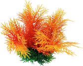 Nobleza Aquariumplant - Kunststof plant - aquariuminrichting - 13 cm - Oranje