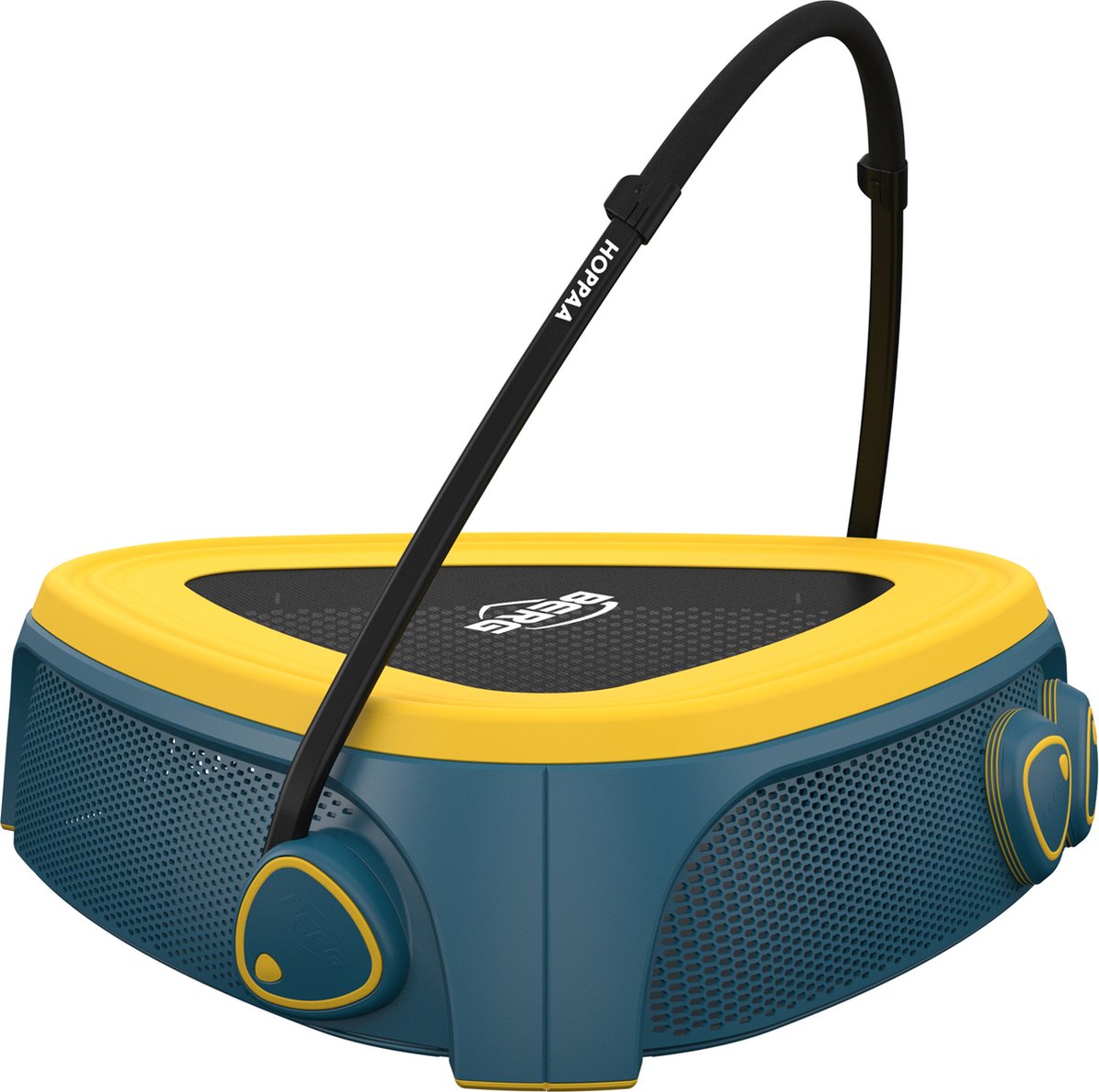 BERG Hoppaa Peutertrampoline - 1 Tot 4 Jaar - Inklapbaar Handvat - Blauw/Geel - incl. stapstenen