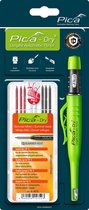 Marker Pica Dry Longlife 3030 + 8 pcs. Recharge 4070 Rouge / Wit / Graphite, Ensemble de crayons de marquage à sec Pica de rechange avec recharges