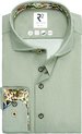 R2 Amsterdam - Chemise Tricotée Vert - Homme - Taille 43 - Coupe moderne