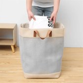 Panier à linge pliable en tissu de jute avec poignée en cuir, panier de rangement, panier à linge - Boîte à linge