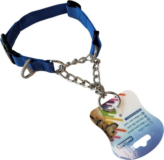 Foto: Nobleza hondenhalsband maat m verstelbaar 40 55 cm honden halsbanden honden halsband halsband hond trainingshalsband honden training blauw