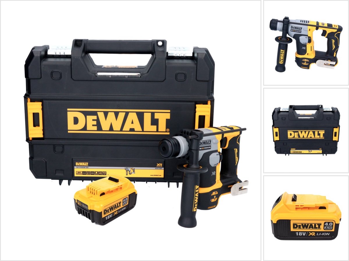 DeWalt DCH 172 Accuboormachine 18 V 16 mm 1,4 Joule SDS plus Brushless + 1x oplaadbare accu 4.0 Ah + TSTAK - zonder lader