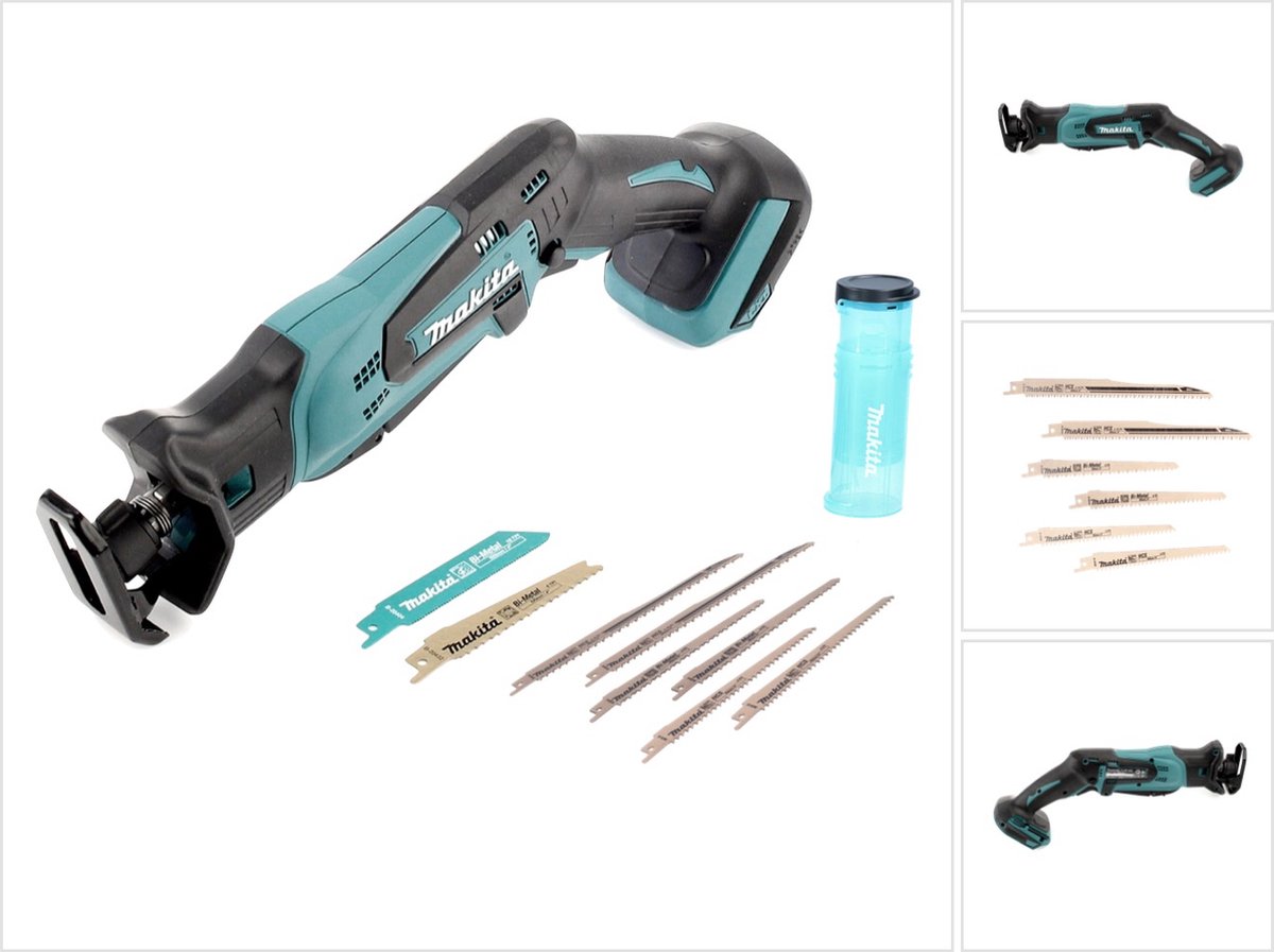 Makita DJR 183 Z accu reciprozaag 18 V + zaagblad assortiment 6 stuks - zonder accu, zonder oplader
