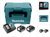 Makita Power Source Set Li 18V met 2x BL1860B accu 6.0Ah + DC18RC lader ( 199480-6 ) + Makpac