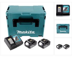Makita Power Source Kit Li 18V met 2x BL1860B accu 6,0Ah + DC18RC oplader ( 199480-6 ) + Makpac