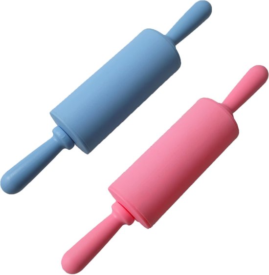 QUARKZMAN 2 stuks fondant deegroller PP 45 cm x 2,5 cm anti-aanbak voor