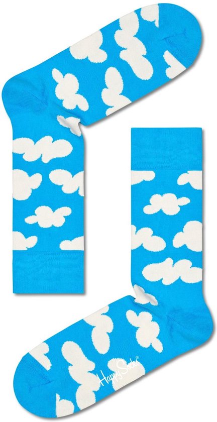Happy Socks - blue sky and white clouds - blauw lucht wolken - 36-40 - sokken