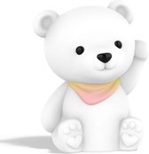 Dhink - Nachtlampje Teddybeer Toto - oplaadbaar - in zacht knuffel-siliconen materiaal