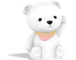 Dhink - Nachtlampje Teddybeer Toto - oplaadbaar - in zacht knuffel-siliconen materiaal