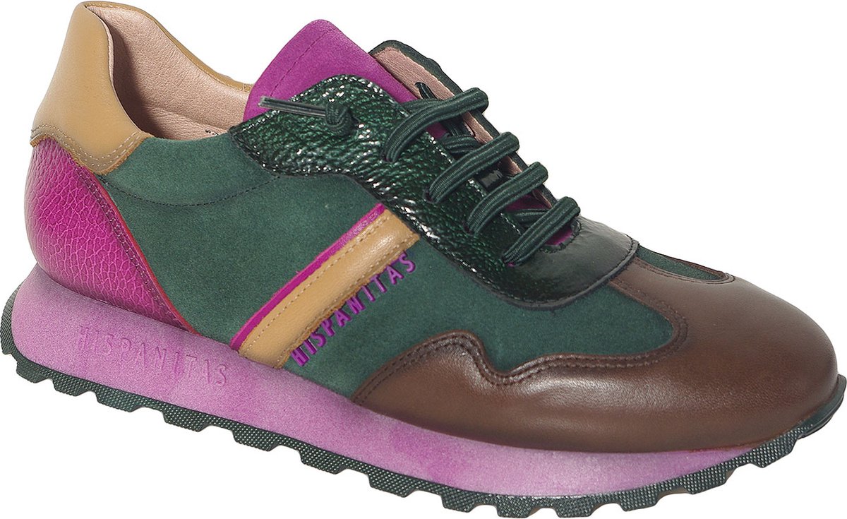 Hispanitas Loira sneakers soho cocoa forest magenta velour CHI233073 - 38