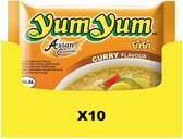 10x Yum Yum Noodles Soep Pak Curry 60 gr