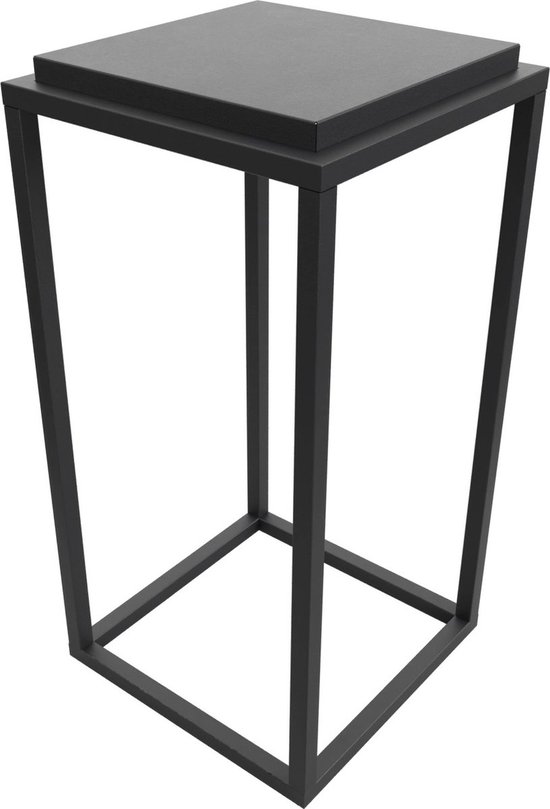Steellish Heavy Zuil - Sokkel - Plantenzuil - Zwart - Metaal - 100cm