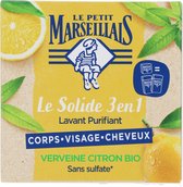 Le Petit Marseillais Le Solide 3en1 Nettoyant Purifiant Verveine Citroen 80 g