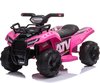 KiddoCruiser Elektrische Mini Quad, 6V Elektrische Quad met Claxon, Voetpedaal, Koplamp, Vooruit/Achteruit Functie, 4-Wiel Accu Aangedreven Quad Speelgoed voor Peuter Jongens en Meisjes, Roze