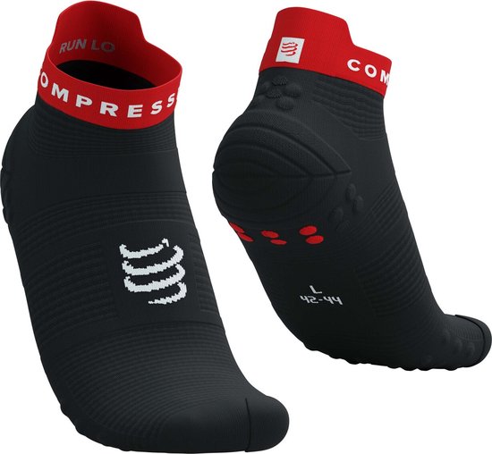 Pro Racing Socks v4.0 Run Low - Black/Core Red/White