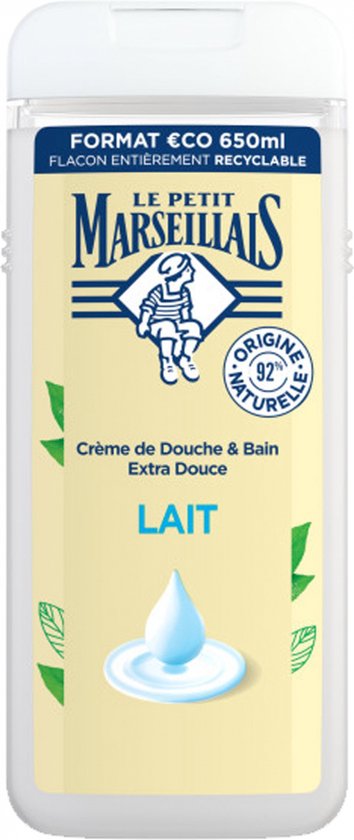 Le Petit Marseillais Extra Milde Bad- & Douchecrème Biologische Melk 650 ml