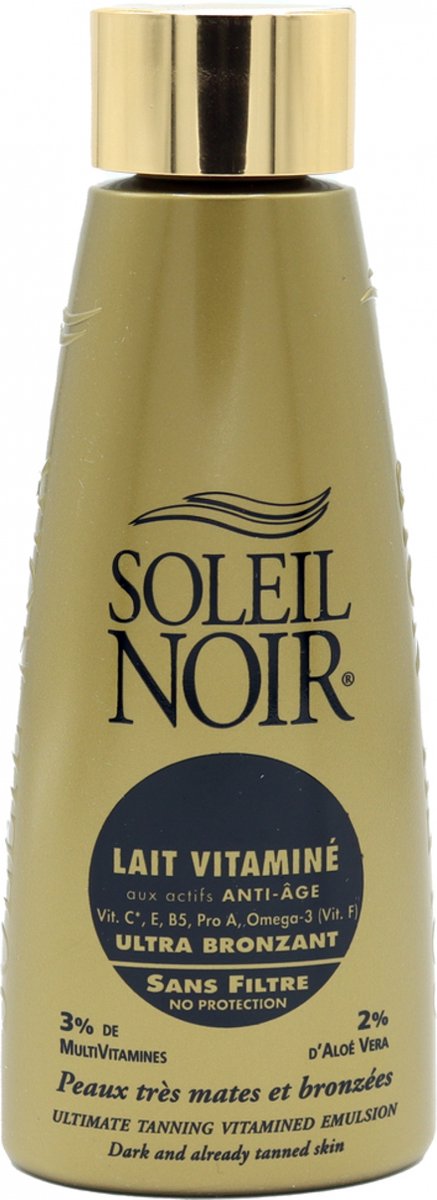 Soleil Noir Lait Vitaminé Ultra Bronzant Sans Filtre 150 ml