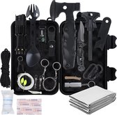 D&B Noodpakket - Survival Kit 18 in 1 - Outdoor - Indoor - Survival Uitrusting - Zakmes - Vuursteen