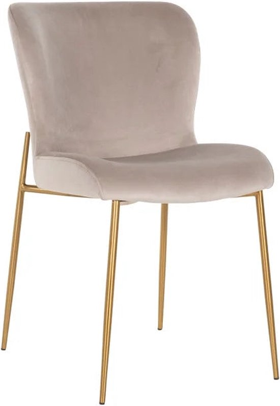 Chaise de salle à manger Odessa | Velours Kaki | Retardateur de feu