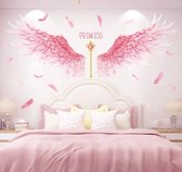 Engel Vleugels Muurstickers Voor Meisjes Kamers Thuis Slaapkamer Garderobe Achtergrond Wanddecoratie Zelfklevend Vinyl Sticker Behang