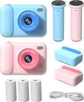 HeppieBabie Kindercamera - Blauw - Excl Printer - 32GB - Digitale Kinder Fototoestel - Vlog en Selfie SpeelgoedCamera