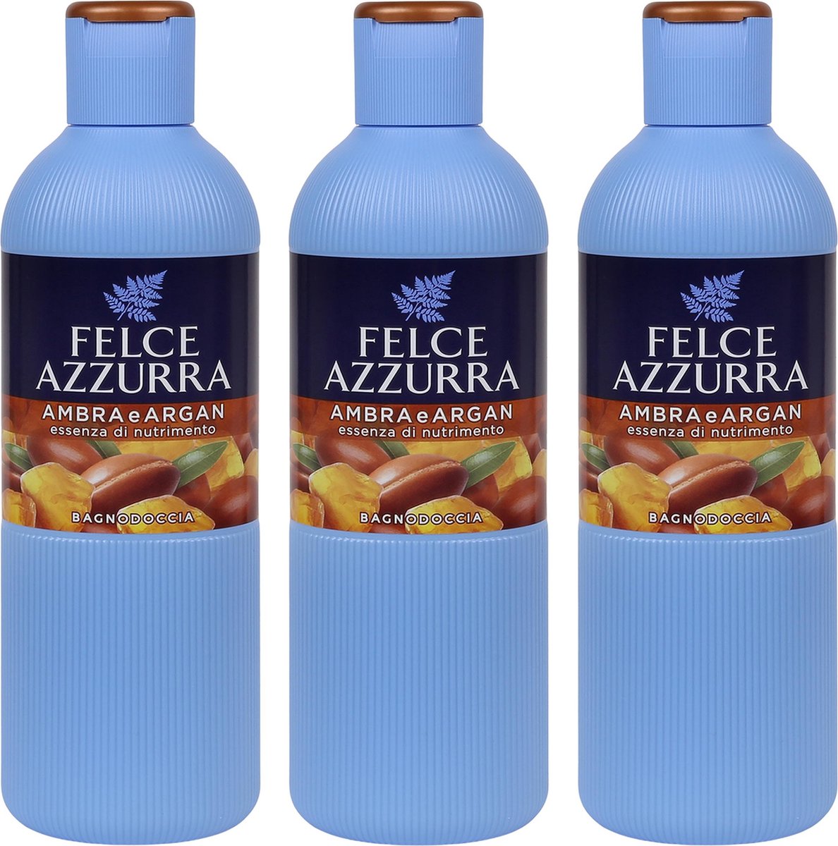 Felce Azzurra Douchegel - Amber en Argan - 3 stuks - 650 ml