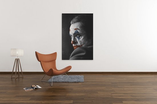 Canvas Schilderij - The joker - Wanddecoratie - 90x60x2 cm