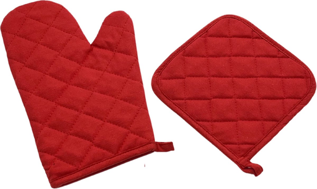 Ovenwanten Set Rood