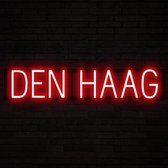 DEN HAAG - Lichtreclame Neon LED bord verlicht | SpellBrite | 78,31 x 16 cm | 6 Dimstanden - 8 Lichtanimaties | Reclamebord neon verlichting