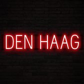 LA HAYE - Néon publicitaire Enseigne Néon LED éclairée | SortBrite | 78,31 x 16 cm | 6 modes de gradation - 8 animations lumineuses | Éclairage au néon pour panneaux publicitaires