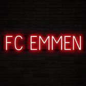 FC EMMEN - Lichtreclame Neon LED bord verlicht | SpellBrite | 78,39 x 16 cm | 6 Dimstanden - 8 Lichtanimaties | Reclamebord neon verlichting