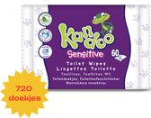 Kandoo Sensitive - Billendoekjes - 100% Doorspoelbaar - 720 Babydoekjes
