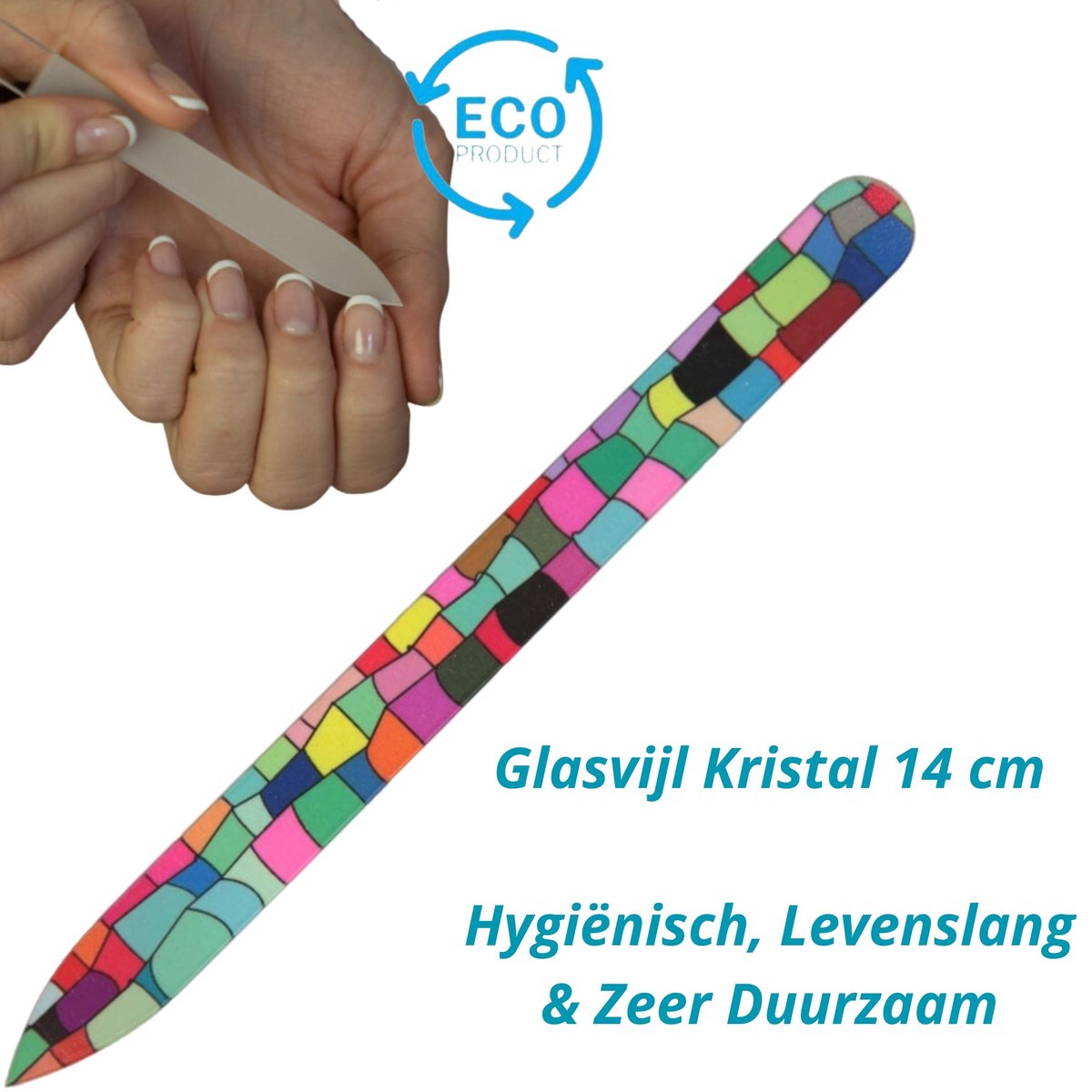 Goedkoopste MILANO Nagelvijl - Glasvijl - Colorblocks - Levenslang mee - 5143