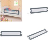 vidaXL Bedhekje peuter 150x42 cm polyester grijs - Bedhekje - Bedhekjes - Bed Rail - Bed Rails