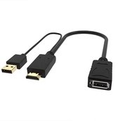 Qost - HDMI Male naar Displayport Female - USB Voeding - Actieve Kabel Adapter - HDMI 2.0 4K/60Hz - HDMI to DP adapter