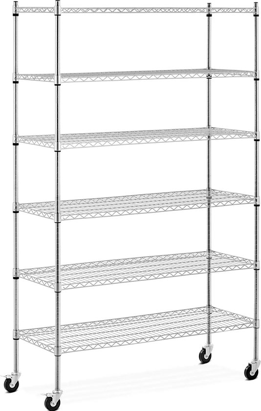 Royal Catering Estantería de métal - {{dimensions_1097_temp}} cm - 90 kg - 4 rouleaux - Royal Catering