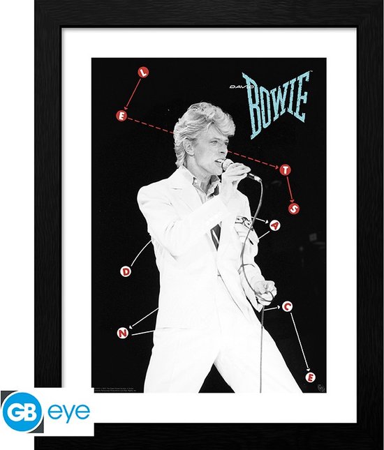 Art Print David Bowie Lets Dance 30x40 cm (inclusief kader)