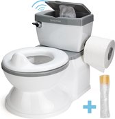 Leelofar Kindertoilet - Kinder Toilet Plaspotje - Peuter Toilettrainer Plaspot - Urinoir Trainer met Geluid - WC Potje voor Kinderen tot 22KG - Wit