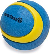 Beeztees Fetch Ball Magnificent - Jouet pour chien - Caoutchouc - Blauw/ Jaune - 6,3 cm