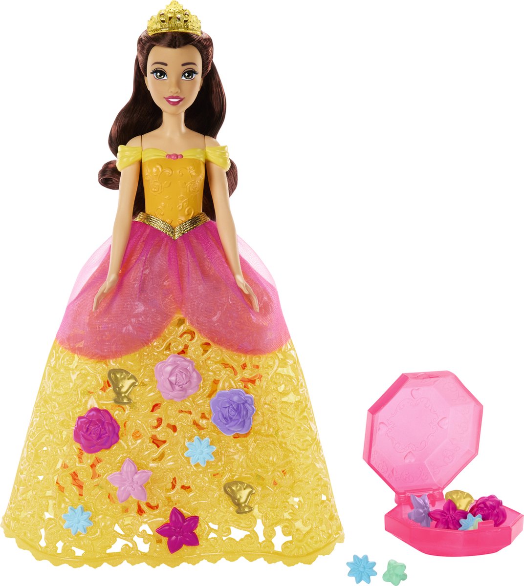 Disney Princess Disney Prinses Belle in Bloemenjurk Pop