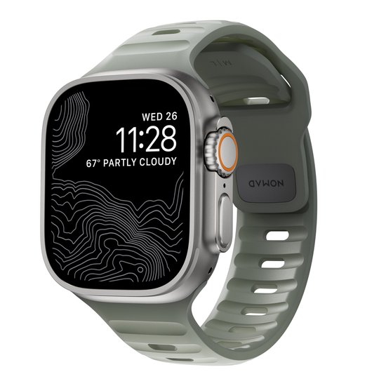 Nomad Sport horlogebandje - FKM rubber - geschikt voor Apple® Watch 45 mm & Apple Watch 49 mm & Apple Watch Ultra - Coastal Rock