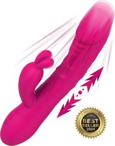 PureVibe® The Magic Pulsing Rabbit Tarzan Vibrator - Vibrators voor Vrouwen - Clitoris & G-spot Stimulator - met Stotende Werking - Erotiek - Sex Toys